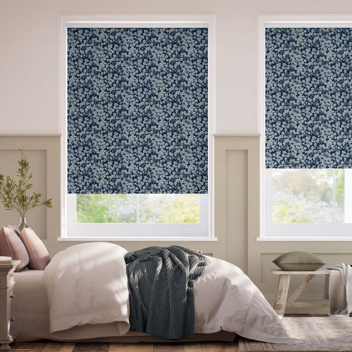 Colorized Mitsi Shadow Ink Roller Blind 5373