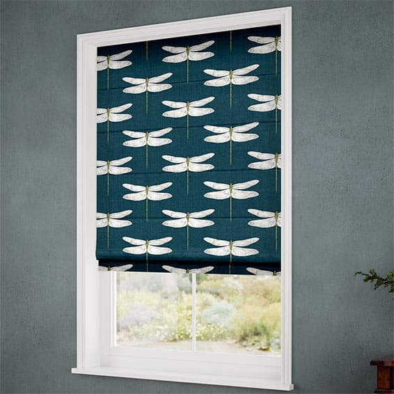 ColorizedZoom Demoiselle Dragonfly Ink Roman Blind 6648