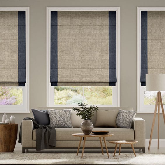 Colorized Manor Navy Roman Blind 6659