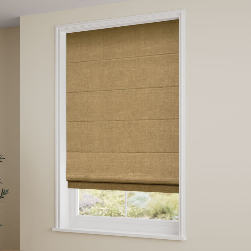 ColorizedZoom Paleo Linen Mustard  Roman Blind 6671