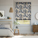 Colorized Blakely Linen Vintage Indigo Roman Blind 6686