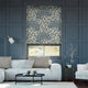 Colorized Pinion Vintage Linen Storm Blue Roman Blind 6689