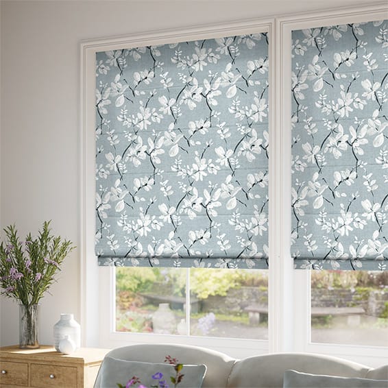 ColorizedZoom Madelyn Linen Blue Mist Roman Blind 6694