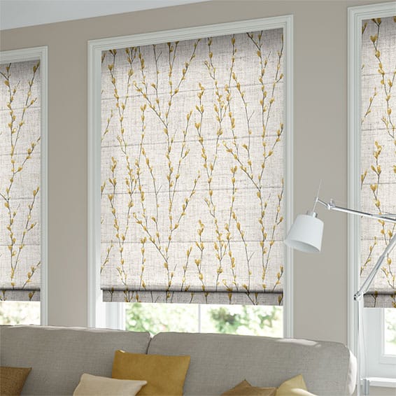 ColorizedZoom Salice Trail Mustard Roman Blind 6715