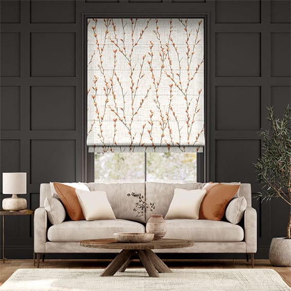 Colorized Salice Trail Tangerine Roman Blind 6716