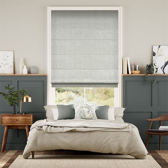 Colorized Bijou Linen Dove Grey  Roman Blind 6728