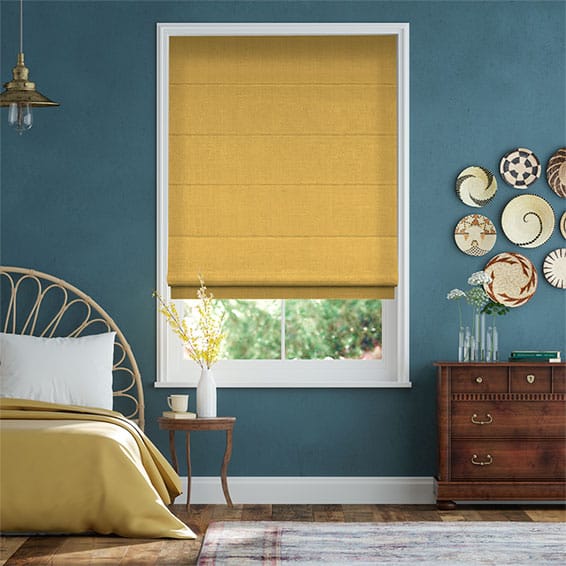 Colorized Bijou Linen Sunflower  Roman Blind 6736