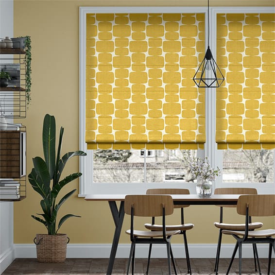 Colorized Lohko Golden Syrup Roman Blind 6767