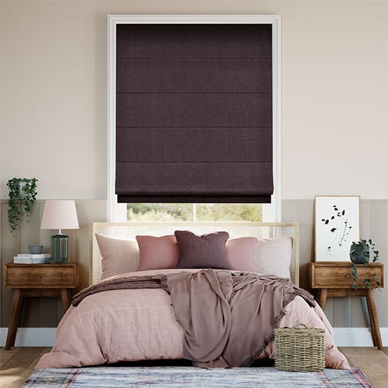 Colorized Harrow Damson  Roman Blind 6777