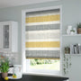 ColorizedZoom Cardigan Stripe Linen Flax Grey Roman Blind 6803
