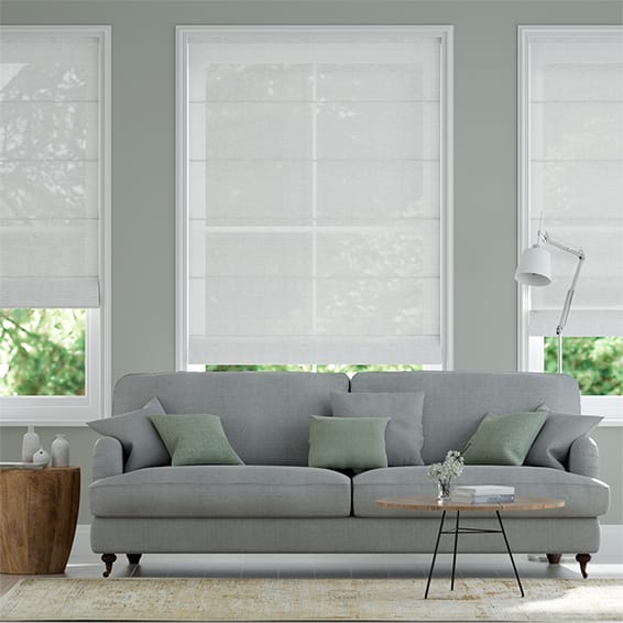 Colorized Tahiti Voile Snow Roman Blind 6815