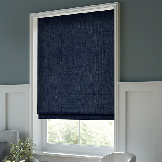 ColorizedZoom Eternity Linen Twilight Blue Roman Blind 6839