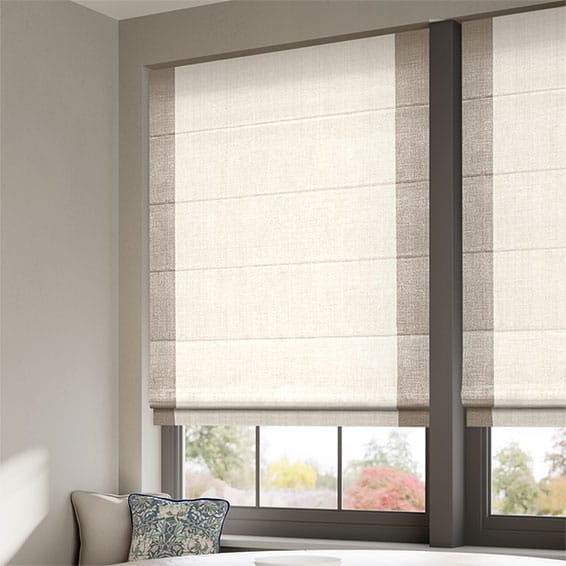 ColorizedZoom Puritan Dove White Roman Blind 6853