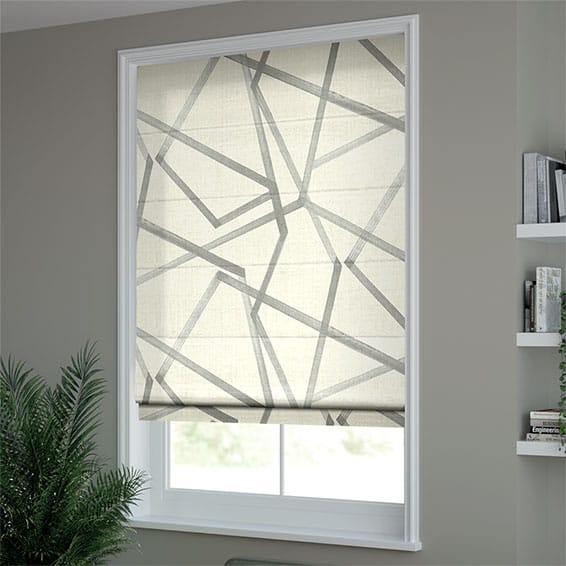 ColorizedZoom Sumi Steel Roman Blind 6879