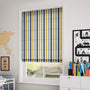 ColorizedZoom Hounds Tooth Beach Blue Roman Blind 6881