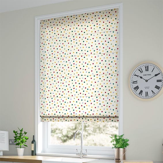 ColorizedZoom Polka Dot Multi Roman Blind 6919
