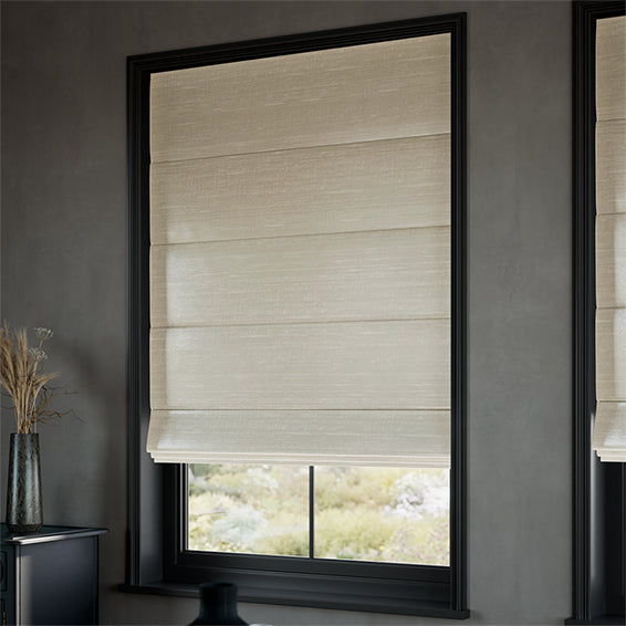 ColorizedZoom Ahisma Luxe Faux Silk Oyster Roman Blind 6932