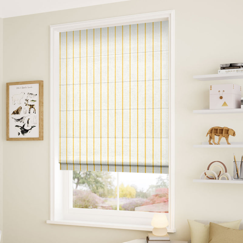 ColorizedZoom Twill Stripe Daffodil  Roman Blind 6972