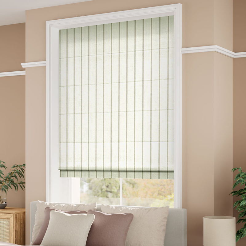 ColorizedZoom Twill Stripe Stone  Roman Blind 8750