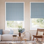 Colorized Tiger Stripe Navy Roman Blind 7022