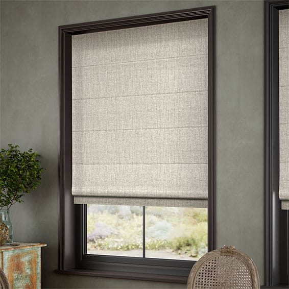 ColorizedZoom Chenille Moonstone Roman Blind 7036