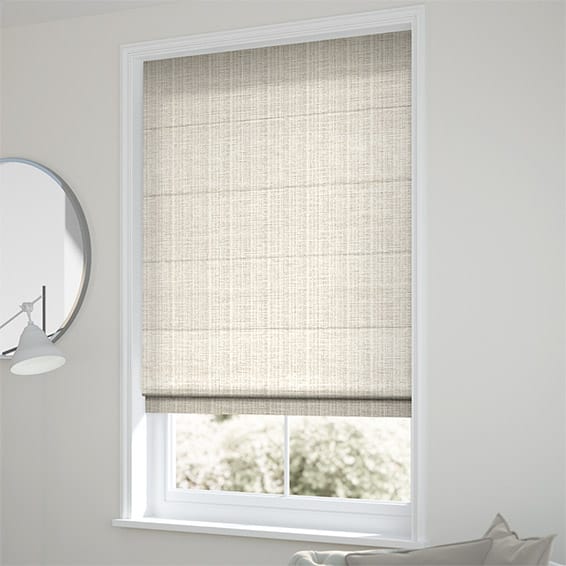 ColorizedZoom Chenille Chic Pearl Roman Blind 7037