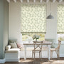 Colorized Large Rosehip Leaf Light Green Roman Blind 7050