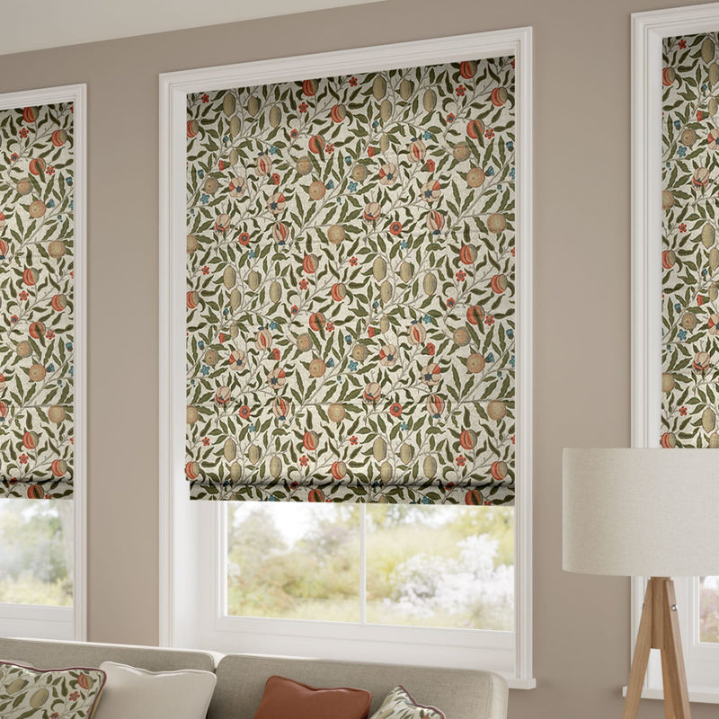 ColorizedZoom William Morris Fruit Autumn Roman Blind 7081