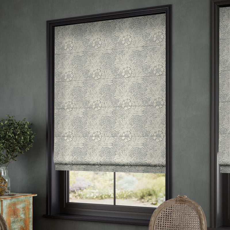 ColorizedZoom William Morris Marigold Zinc Roman Blind 7087