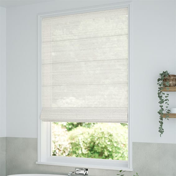 ColorizedZoom Lumiere Unlined Arcus Snow Roman Blind 7148