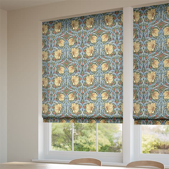 ColorizedZoom William Morris Pimpernel Honey Roman Blind Zoom 8946