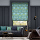 Colorized William Morris Honeysuckle and Tulip Velvet Moonstone Roman Blind 7175