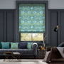 Colorized William Morris Honeysuckle and Tulip Velvet Moonstone Roman Blind 7175