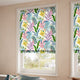 ColorizedZoom Inky Botanical Tropical Roman Blind 7259