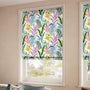 ColorizedZoom Inky Botanical Tropical Roman Blind 7259