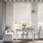 Colorized Camille Voile Striped White Roman Blind 7260