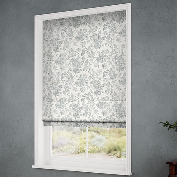 ColorizedZoom Aerie Damask French Grey Roman Blind 7300