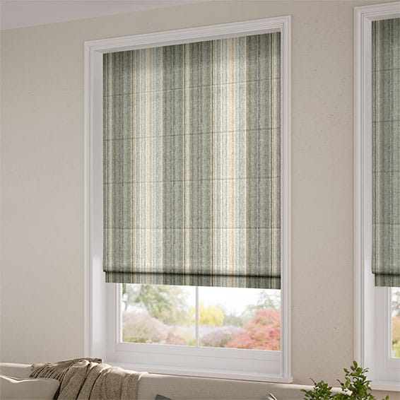ColorizedZoom Harper Stripe Rosemary Roman Blind 7305