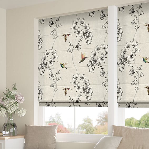 ColorizedZoom Electric Amazilia Linen Roman Blind 7311
