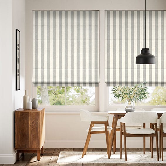 Colorized Electric Dartmouth Gris Roman Blind 7328