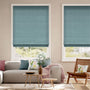 Colorized Electric Harrow Lagoon Blue Roman Blind 7339