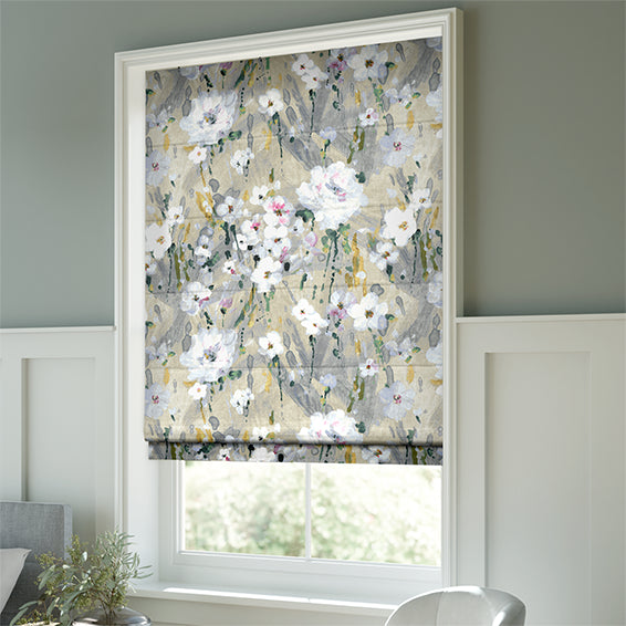 ColorizedZoom Electric Orchid Lace Roman Blind 7346