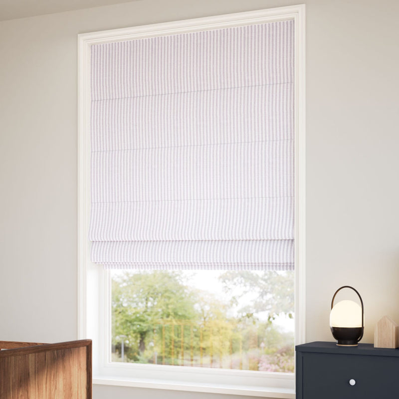 ColorizedZoom Ella Stripe Lavender  Roman Blind 7411