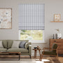 Colorized Ella Stripe Navy  Roman Blind 7413