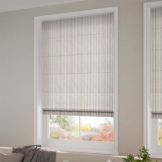 ColorizedZoom Ella Stripe Cappuccino  Roman Blind 8759