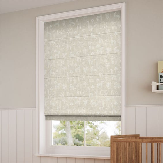 ColorizedZoom Funky Jungle Mini Pebble Roman Blind 7508