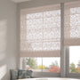 ColorizedZoom William Morris Strawberry Thief Voile Blush Roman Blind 7531