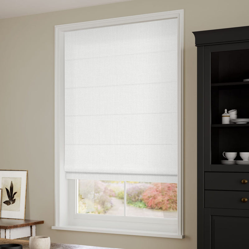 ColorizedZoom Averley Snow White Roman Blind 7552