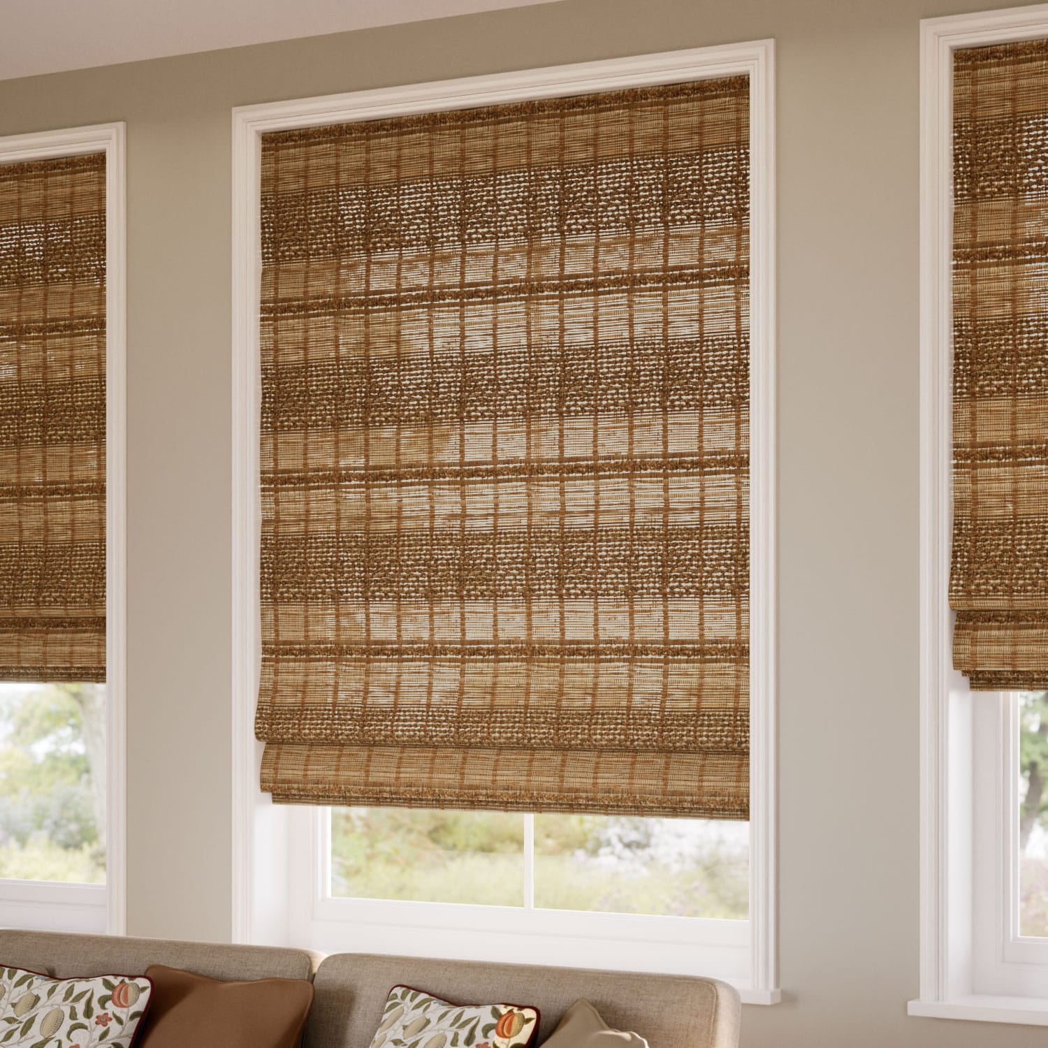 ColorizedZoom Marius Chestnut Roman Blind 7560