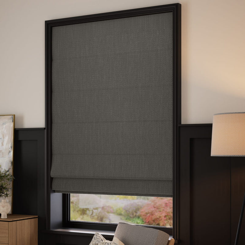 ColorizedZoom Grenada Blackout Charcoal Roman Blind 7586